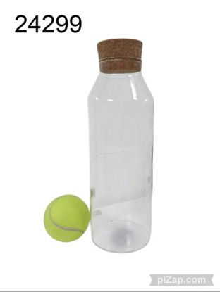 Imagen de BOTELLA DE VIDRIO C/TAPA DE CORCHO 27X9CM 4.25